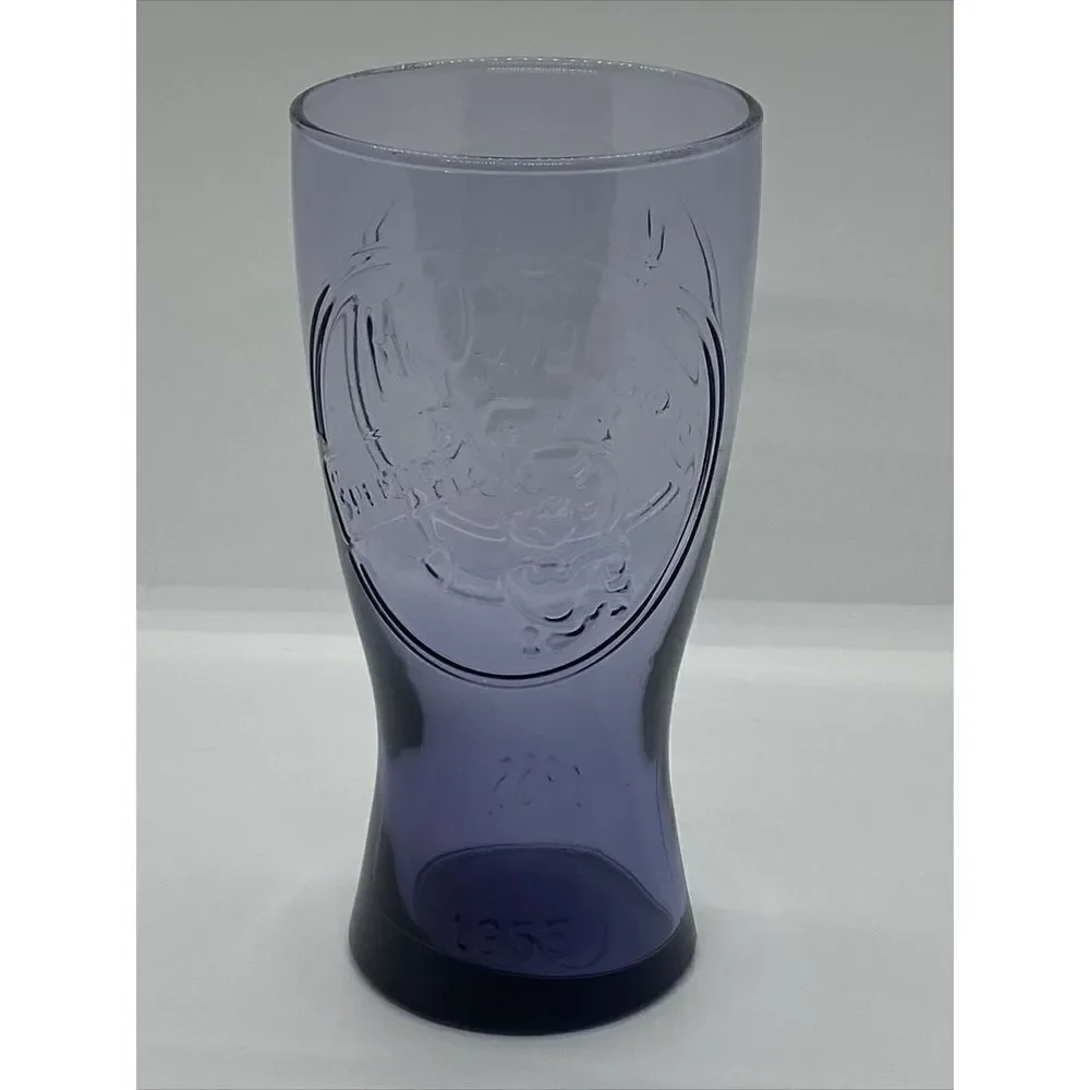 MCDONALD'S 1955 RETRO PURPLE SPEEDEE DRINKING LOGO GLASS  Vintage